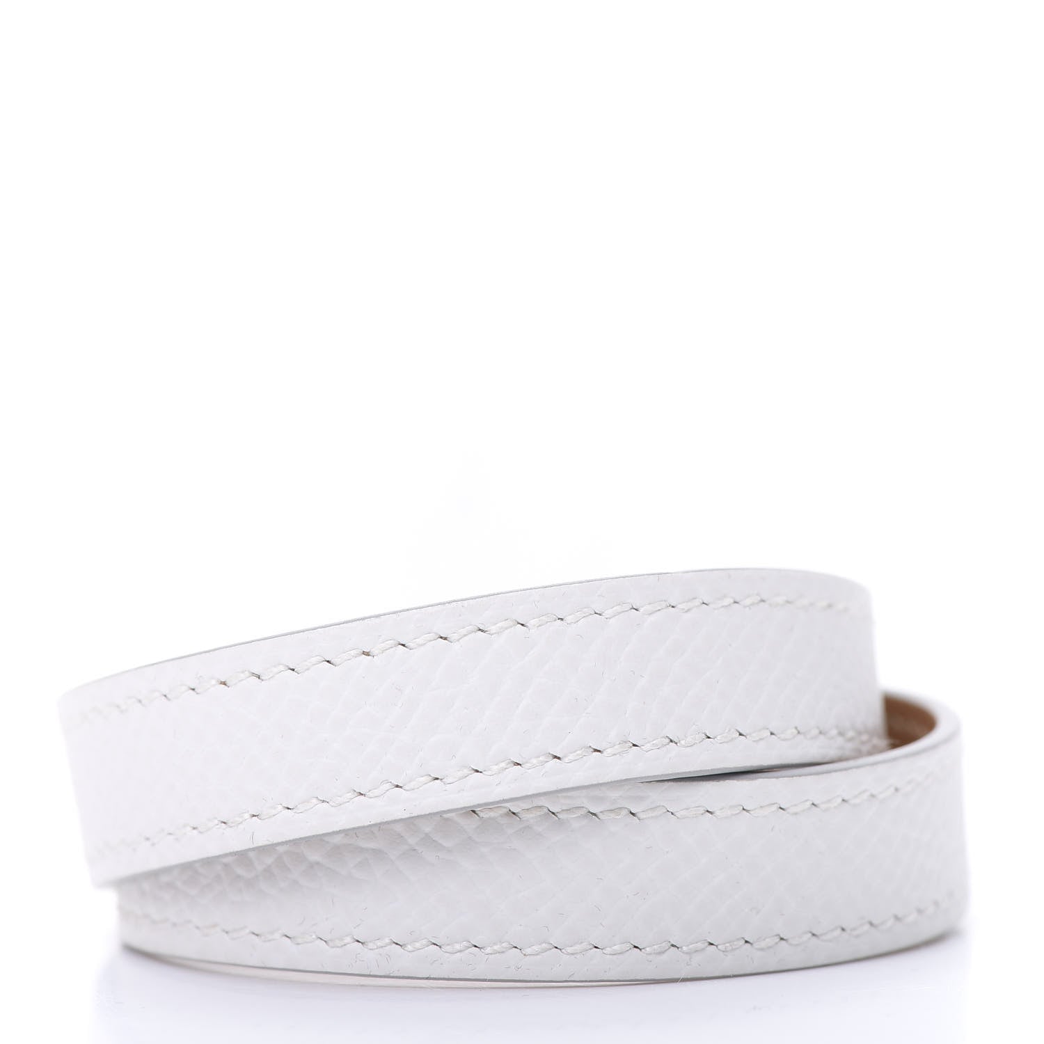 Hermes Epsom Kelly Double Tour Bracelet T2 White 3 of 7