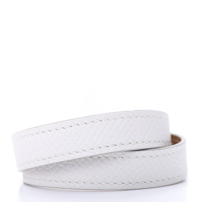 Hermes Epsom Kelly Double Tour Bracelet T2 White 3 of 7