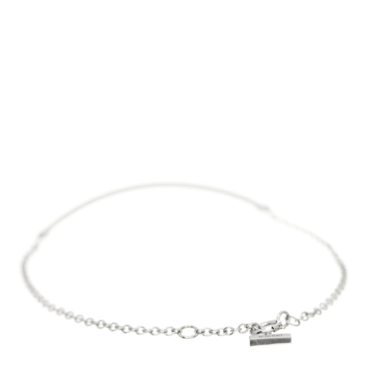 18K White Gold Diamond T Smile Bracelet