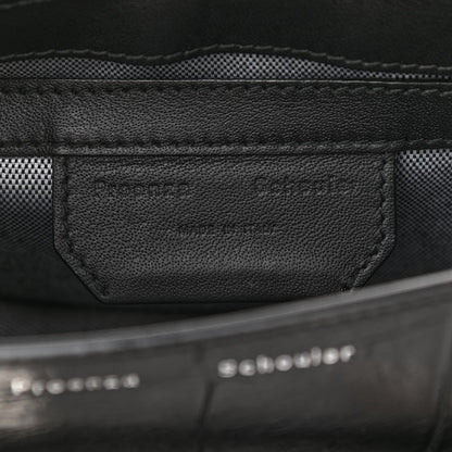 Proenza Schouler Calfskin Crocodile Embossed PS11 Tiny Shoulder Bag Black 6 of 12