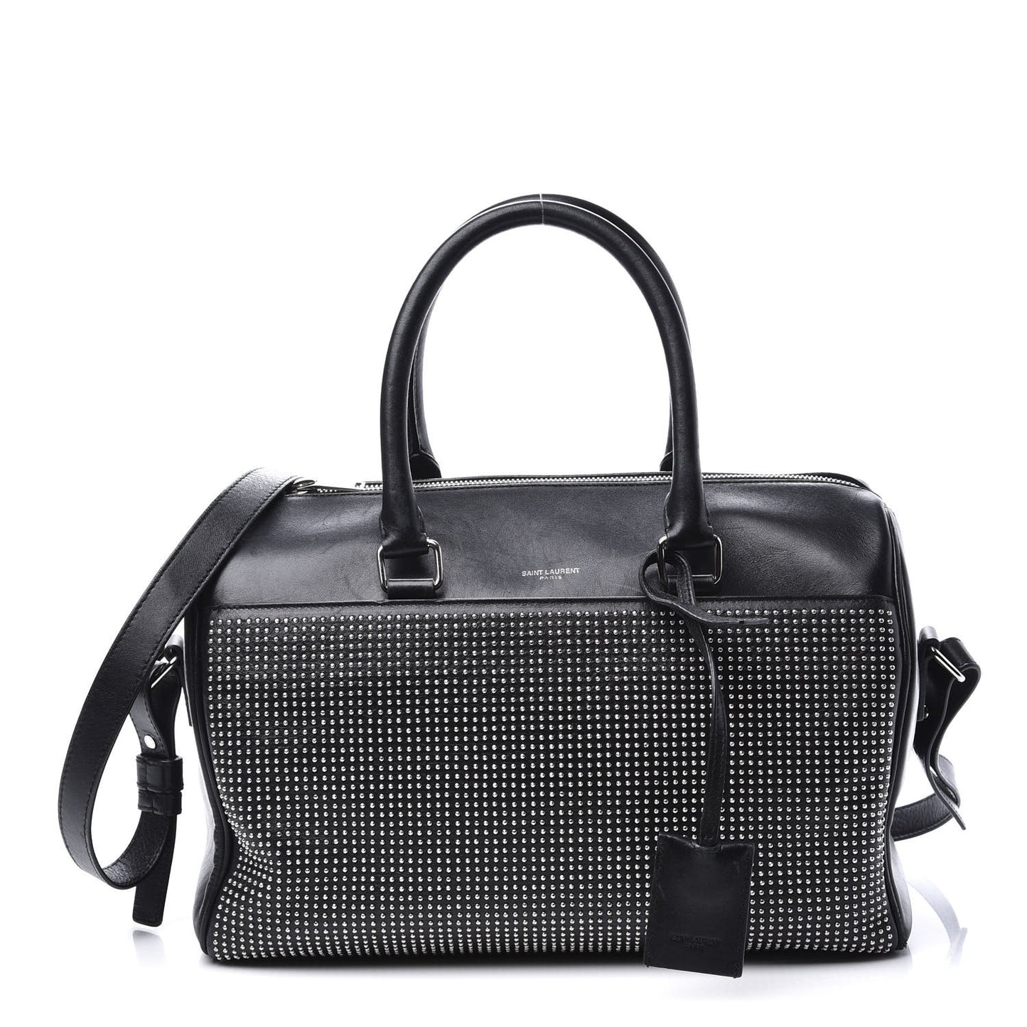 Calfskin Studded Classic Duffle 6 Black
