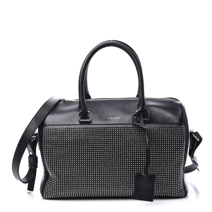 Saint Laurent Calfskin Studded Classic Duffle 6 Black 1 of 15