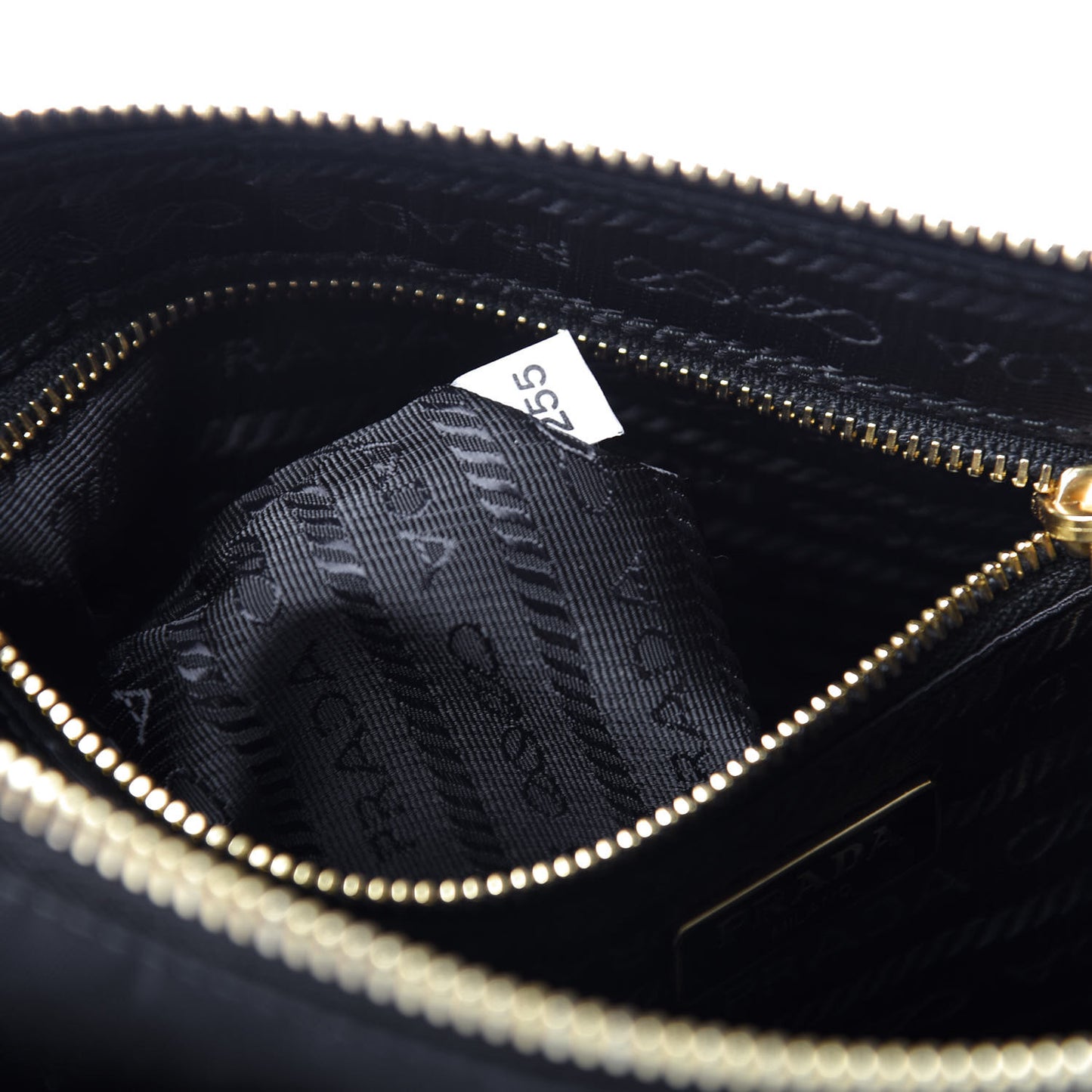 Tessuto Nylon Bow Pochette Black