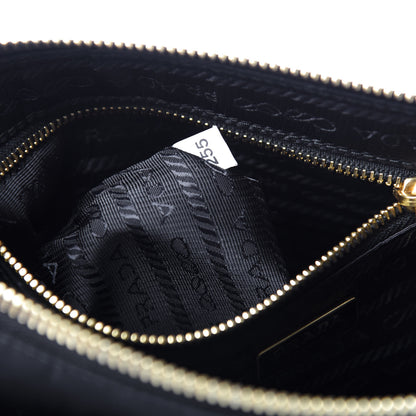 Prada Tessuto Nylon Bow Pochette Black 9 of 10