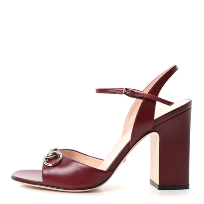 Gucci Malaga Kid Horsebit Cross Strap 95mm Sandals 40 Rossa Ancora 1 of 9
