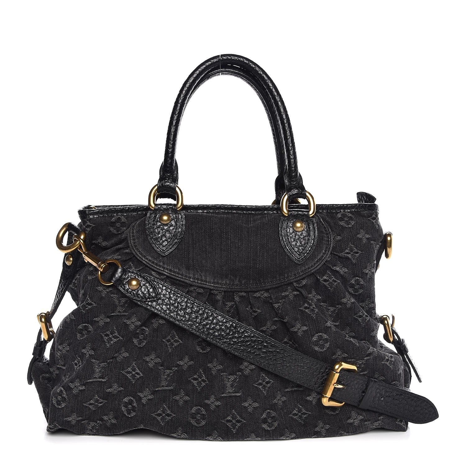 Louis Vuitton Denim Neo Cabby MM Black 1 of 9