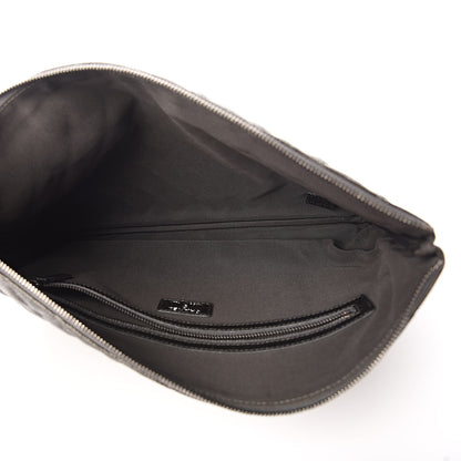 Chanel Caviar Quilted Large Cosmetic Case Dark Charcoal 5 of 9