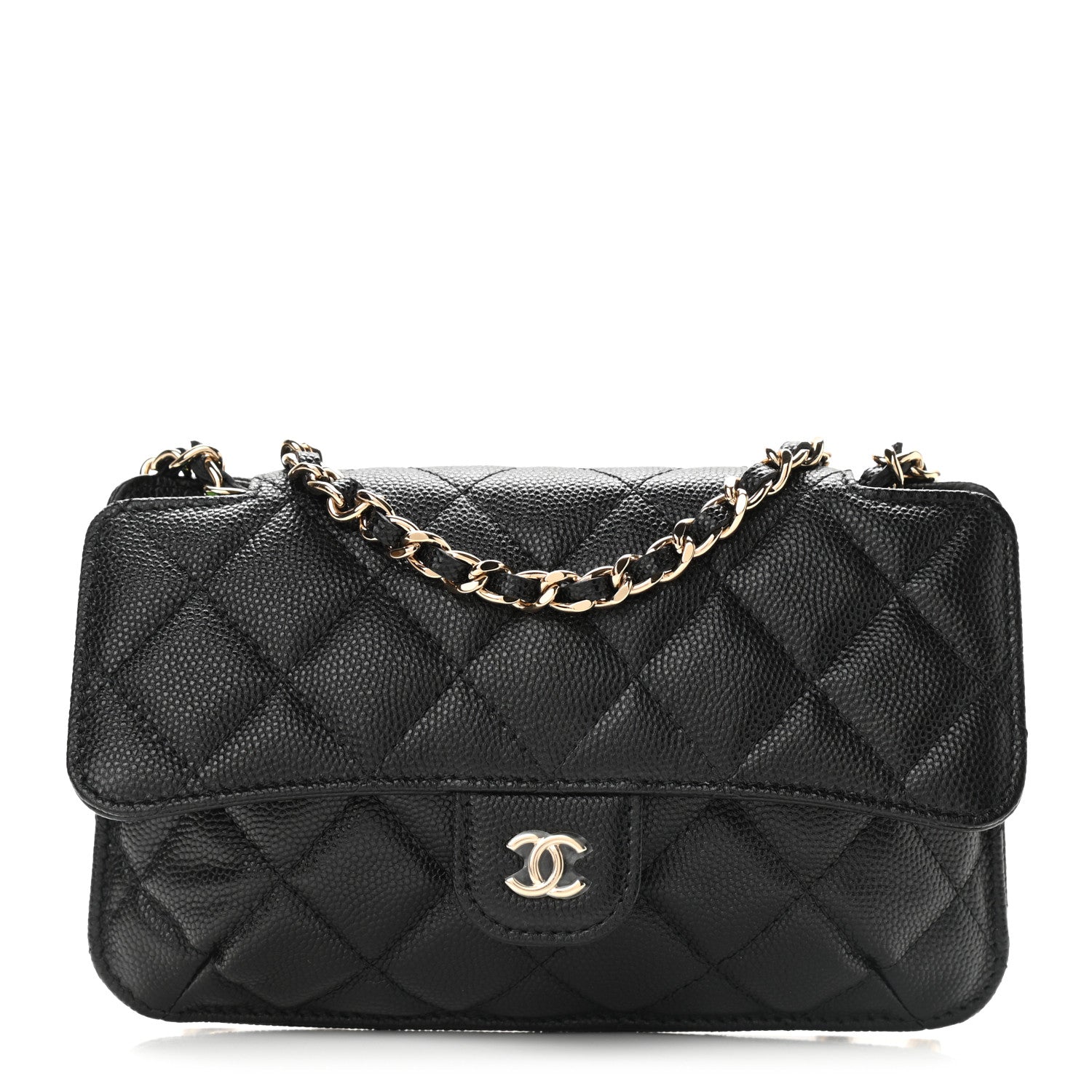 Chanel Caviar Fabric Graffiti Foldable Tote Bag With Chain Black Multicolor 7 of 15