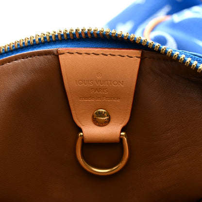 Louis Vuitton Calfskin Monogram Speedy P9 Bandouliere 40 Blue 8 of 18