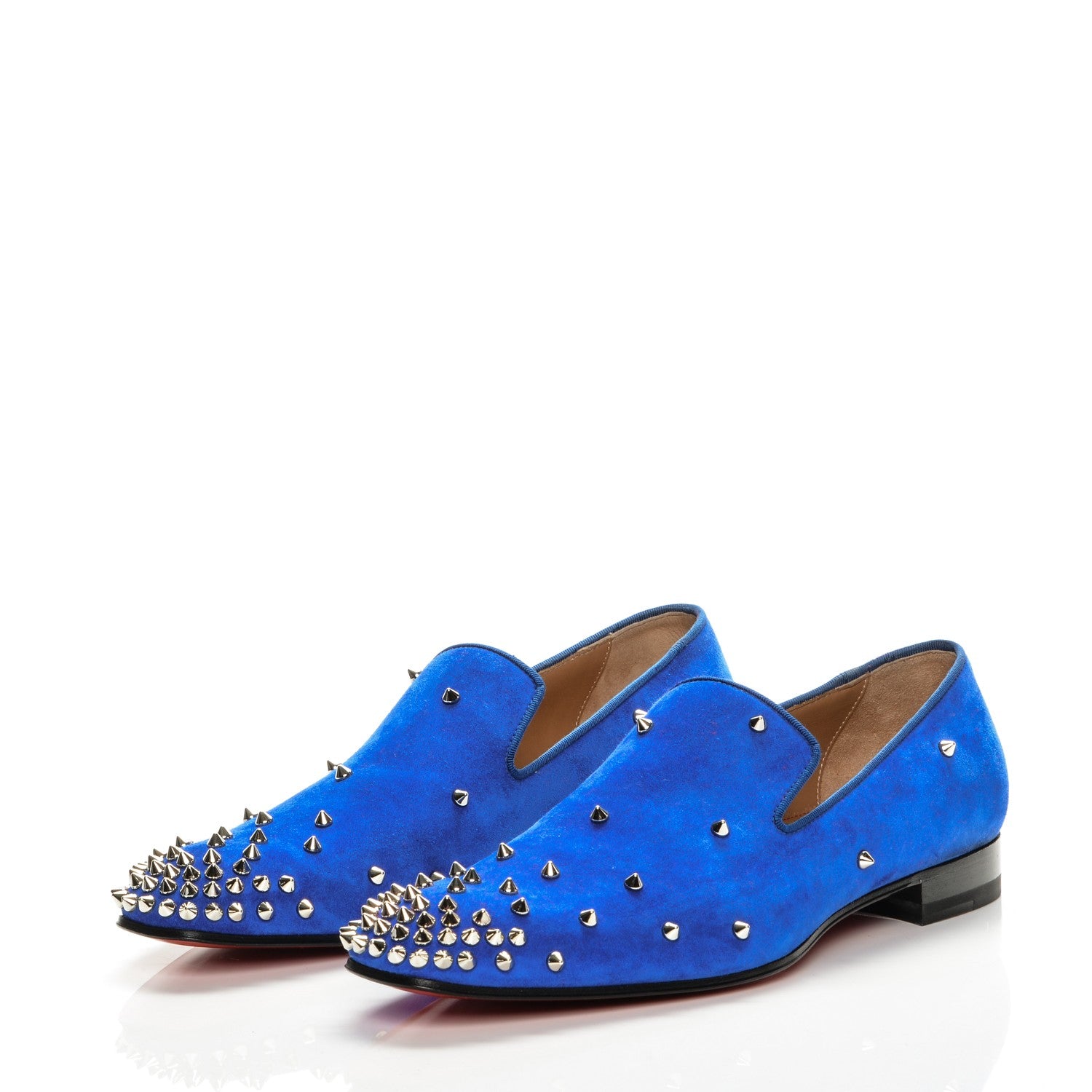 Christian Louboutin Mens Veau Velours Degra Flat 42.5 Electric 3 of 8