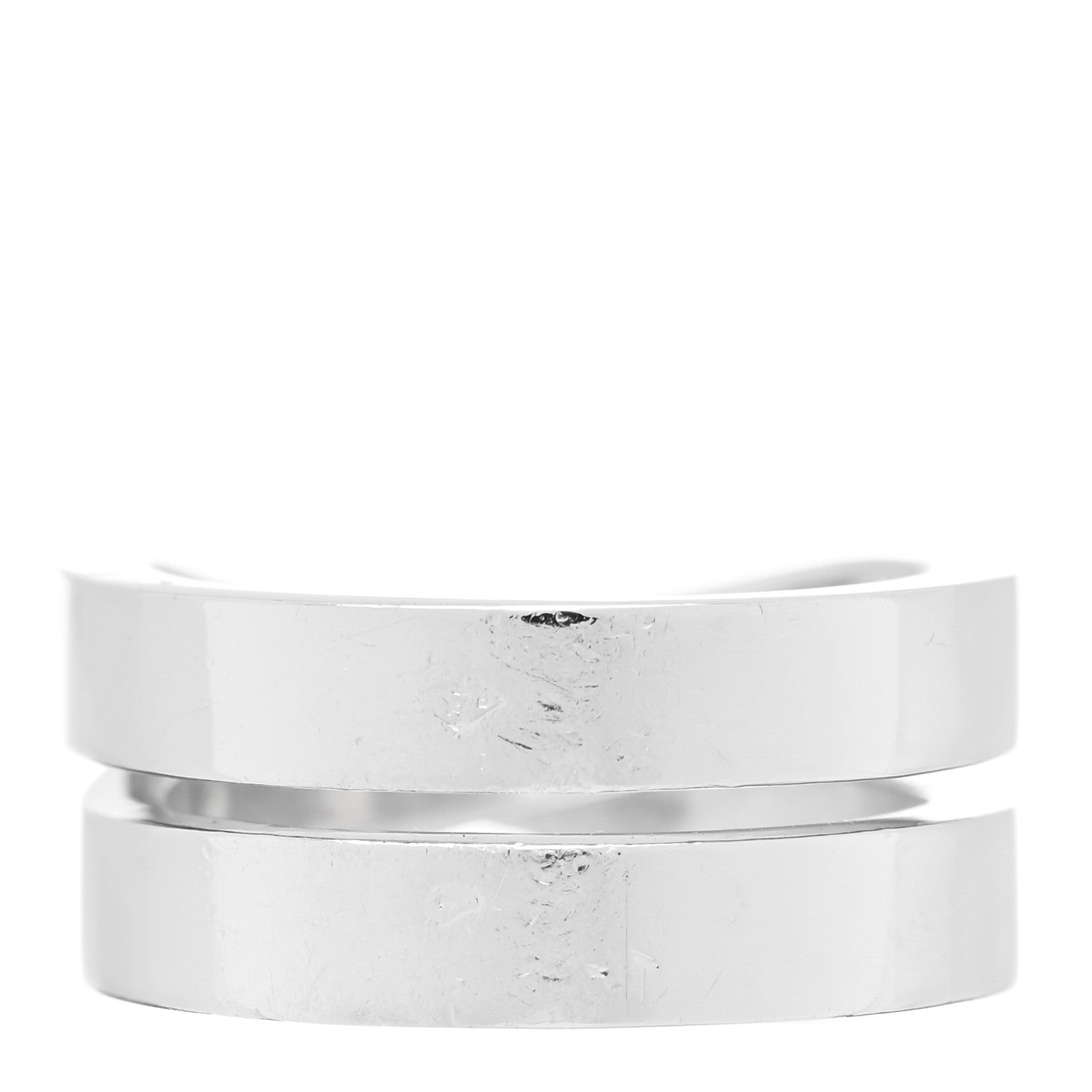 Cartier 18K White Gold 9mm Paris Nouvelle Vague Ring 50 5.25 3 of 4