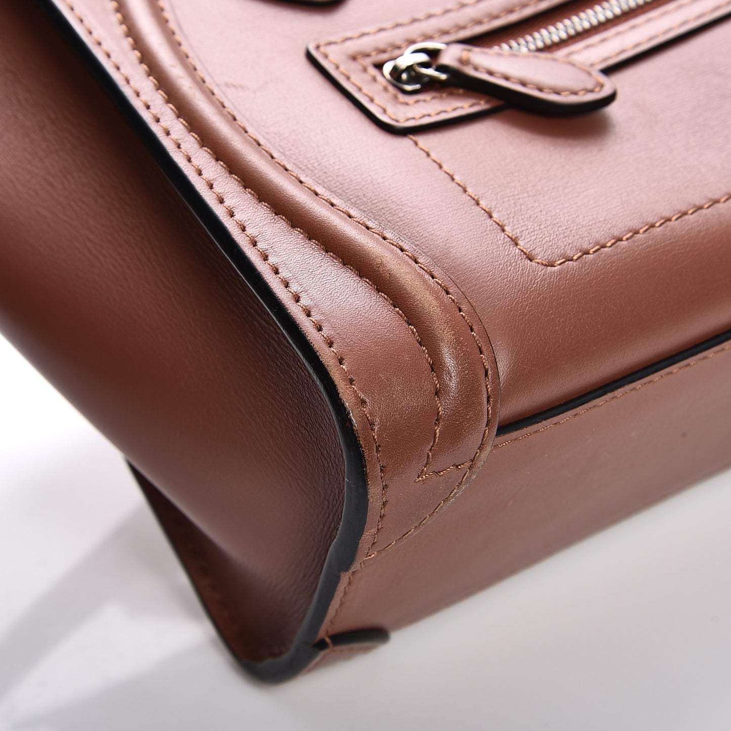 Smooth Calfskin Nano Luggage Sienna