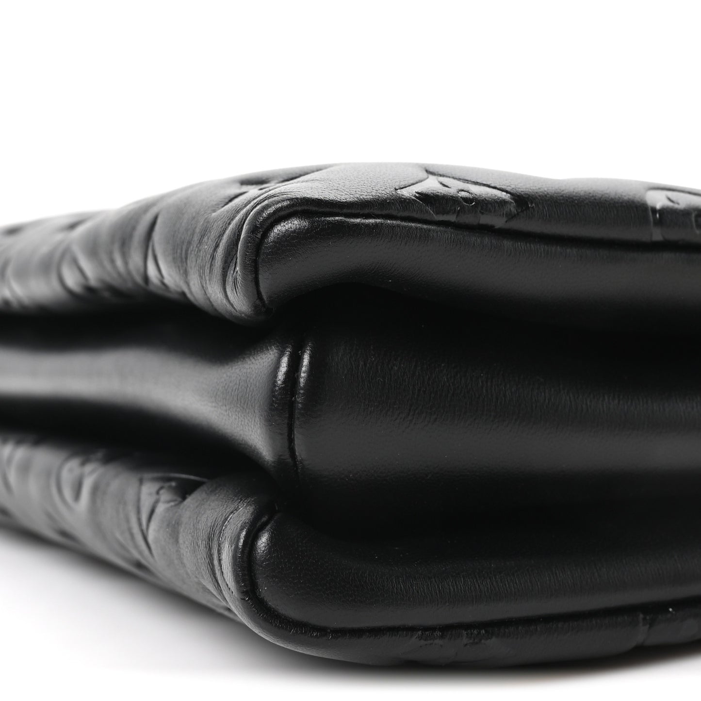 Lambskin Embossed Monogram Coussin PM Black