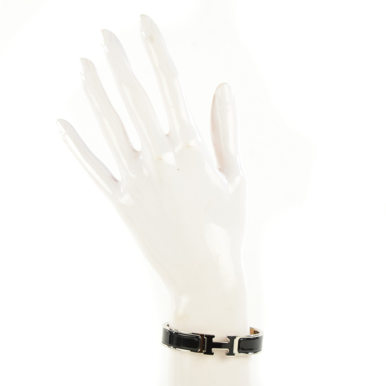 Hermes Enamel Narrow Clic Clac H Bracelet PM Black 2 of 7