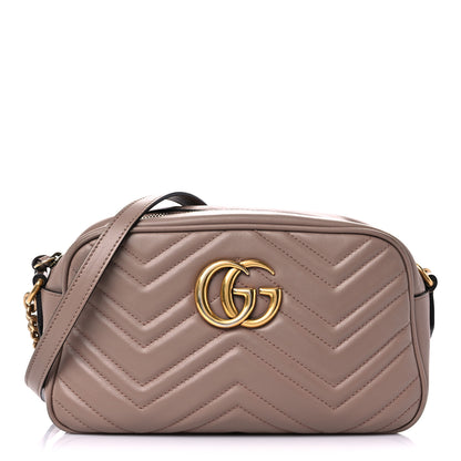 Gucci Calfskin Matelasse Small GG Marmont Chain Shoulder Bag Porcelain Rose 1 of 18