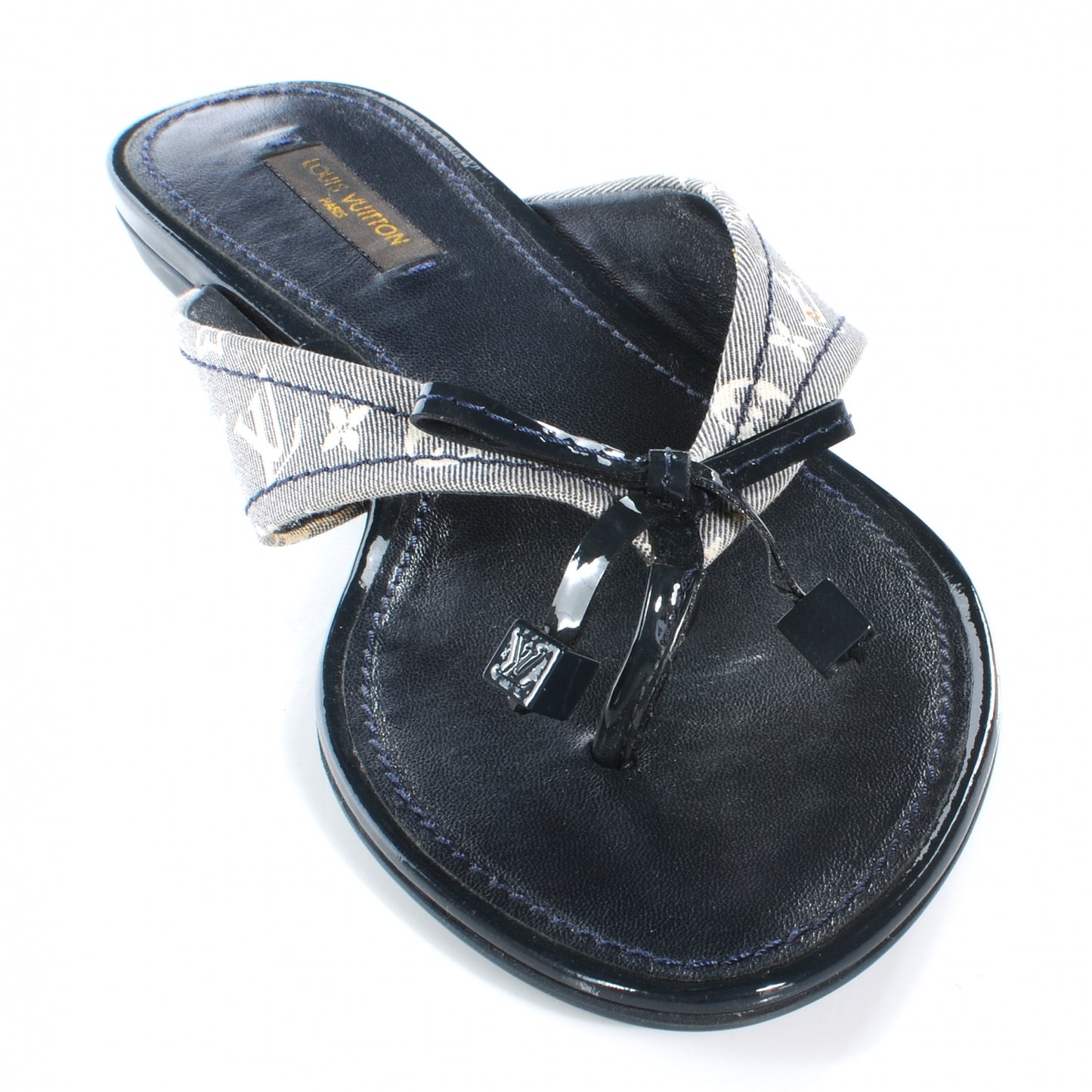 Idylle Debbie Thong Sandals 38 Encre