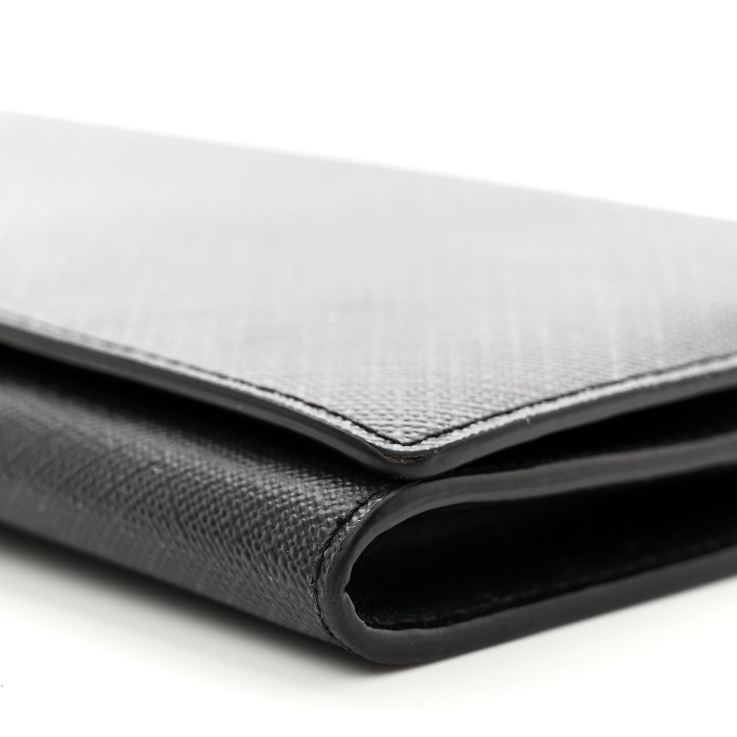 London Check Wallet with Detachable Strap Charcoal