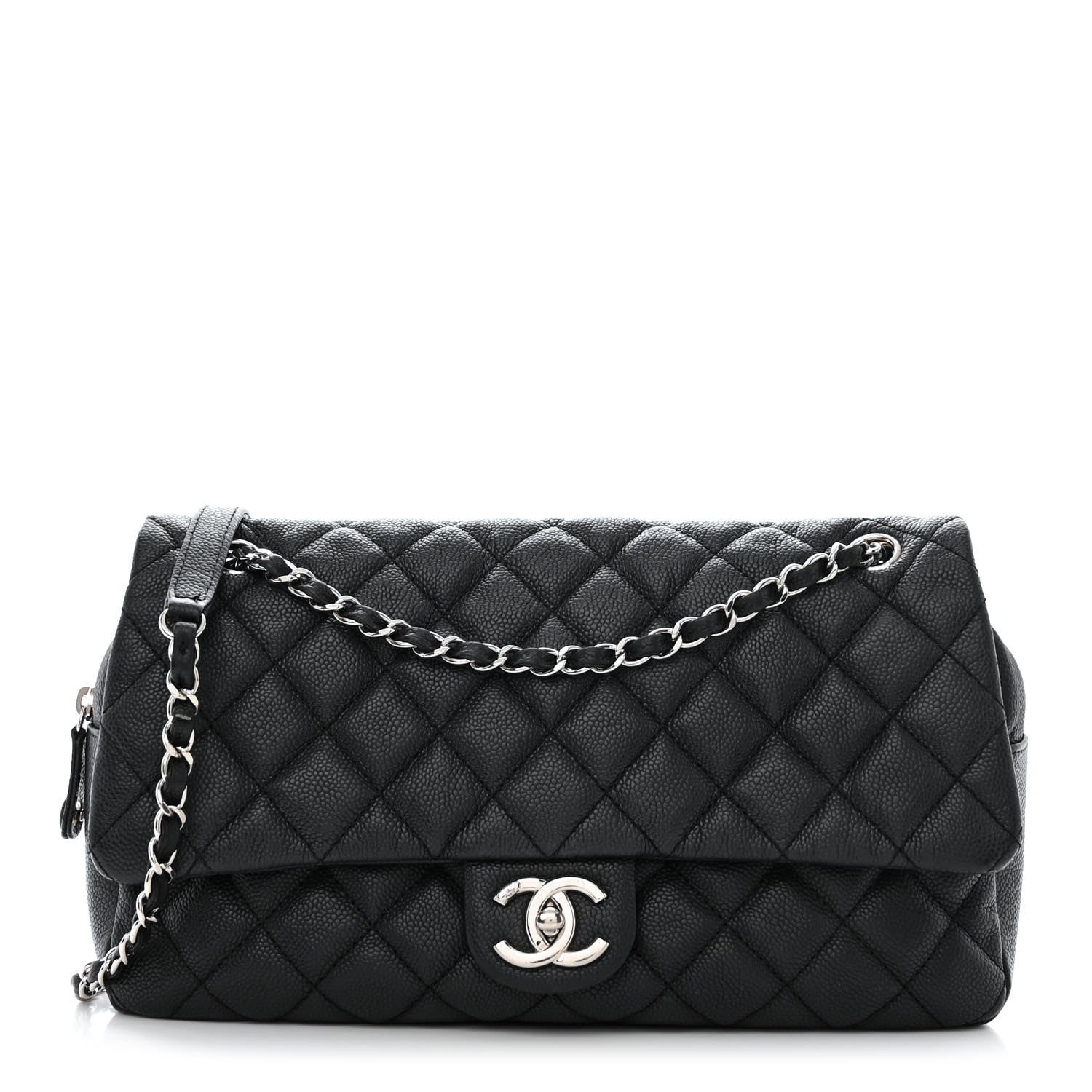 Chanel Caviar Quilted Jumbo Easy Flap Black 1 of 13
