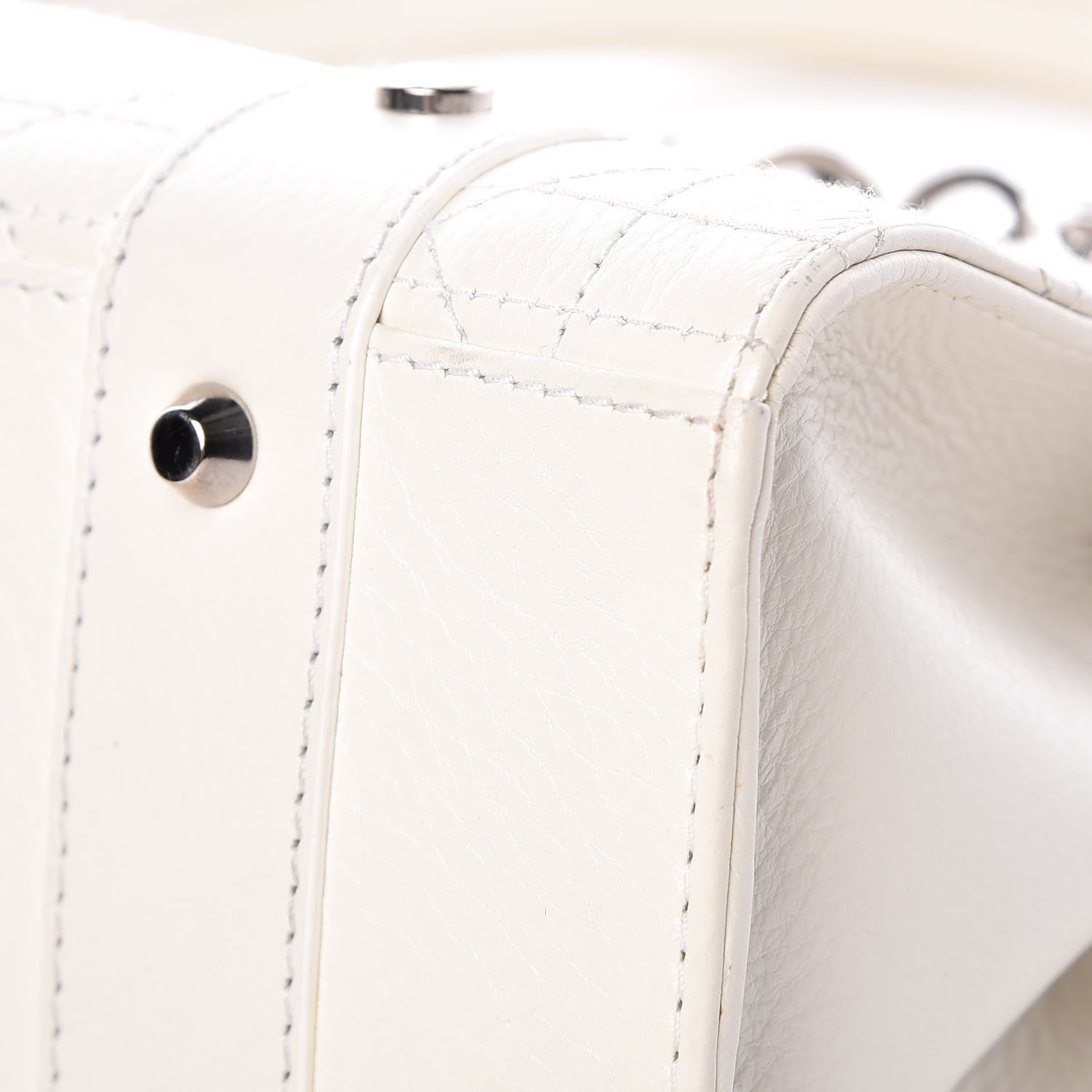 Christian Dior Calfskin Cannage Stitched East West Lady Dior White 12 of 29