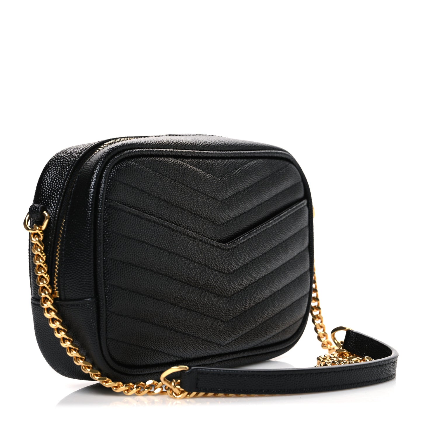 Grain De Poudre Matelasse Monogram Mini Lou Camera Bag Black