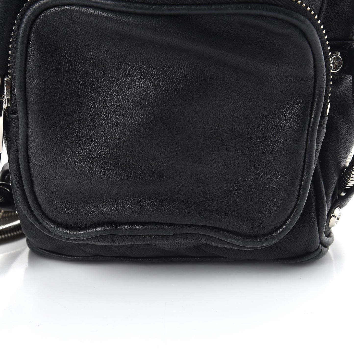 Washed Lambskin Brenda Chain Bag Black