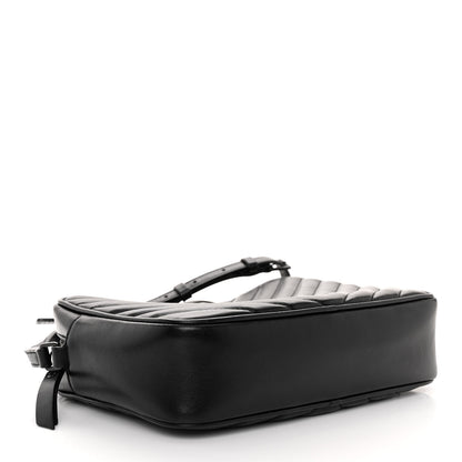 Saint Laurent Calfskin Matelasse Monogram Monochrome Lou Camera Bag Black 4 of 11