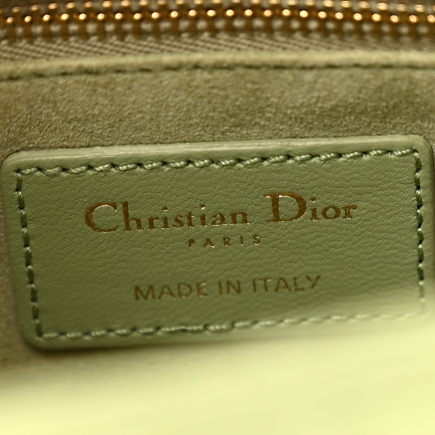 Lambskin Cannage Small My ABCDior Lady Dior Green