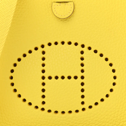 Hermes Taurillon Clemence Evelyne TPM Lime 9 of 13