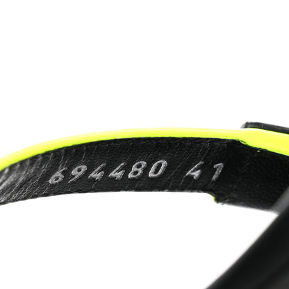 Balenciaga Calfskin Logo Afterhour 90mm Sandal 41 Black Fluo Yellow 8 of 9