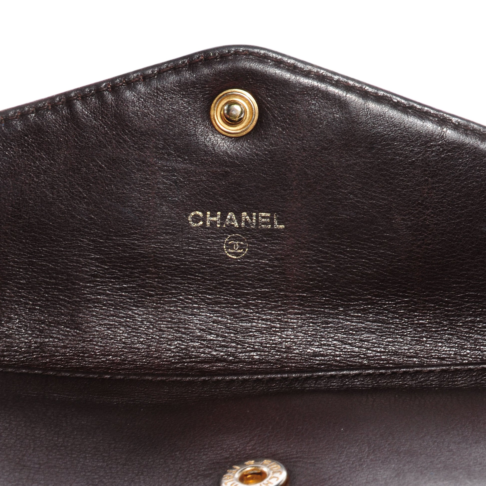 Chanel Lambskin CC Clutch Wallet Brown 6 of 7