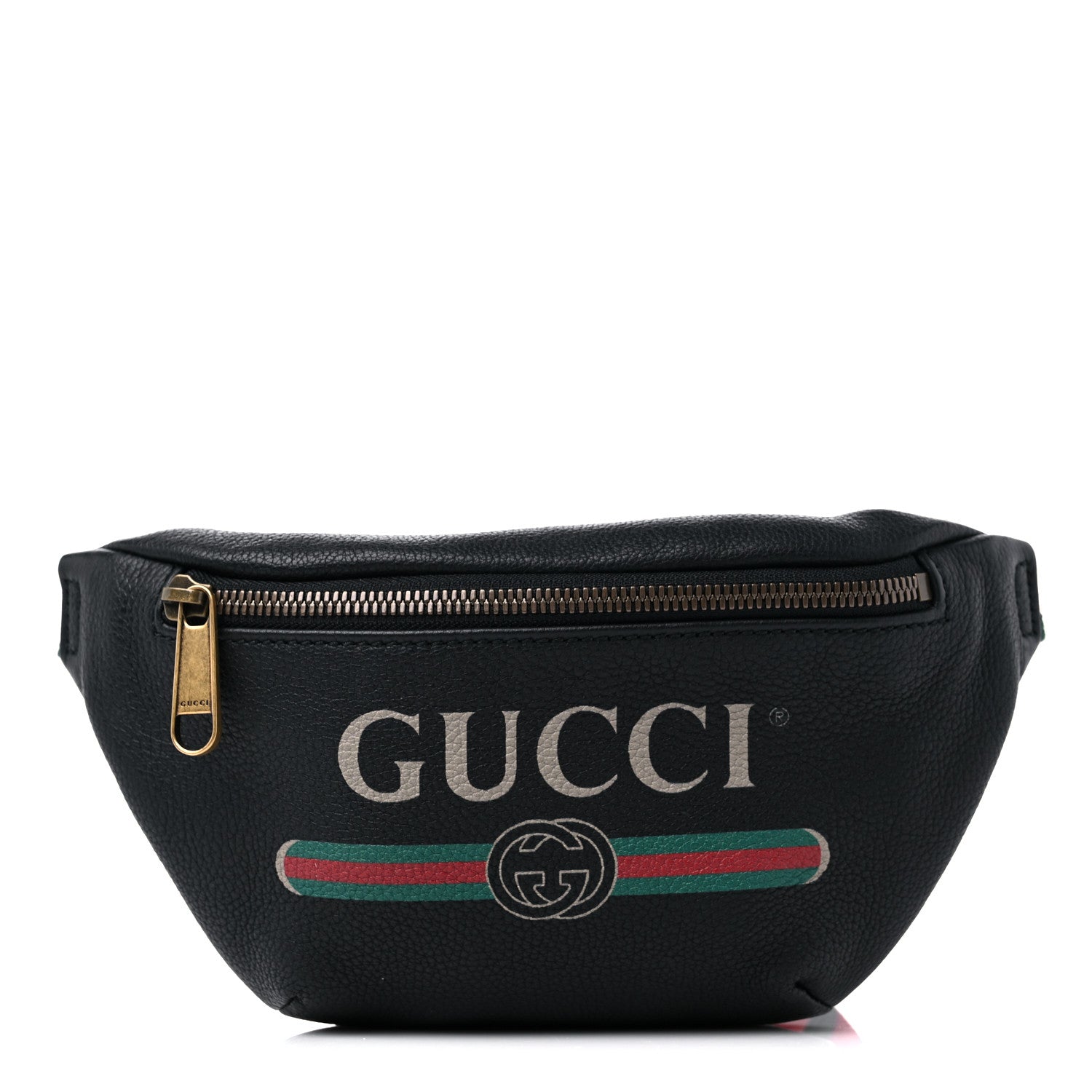 Gucci Grained Calfskin Small Logo Belt Bag Black 1 of 9