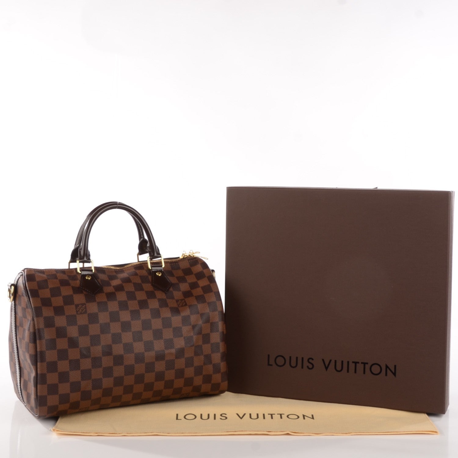 Louis Vuitton Damier Ebene Speedy Bandouliere 30 9 of 9