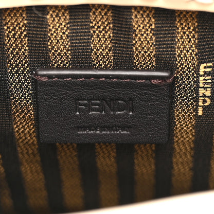 Fendi Vitello King Plexiglass Logo Embossed Mini Fendi Sunshine Shopper Tote White Rice 6 of 10