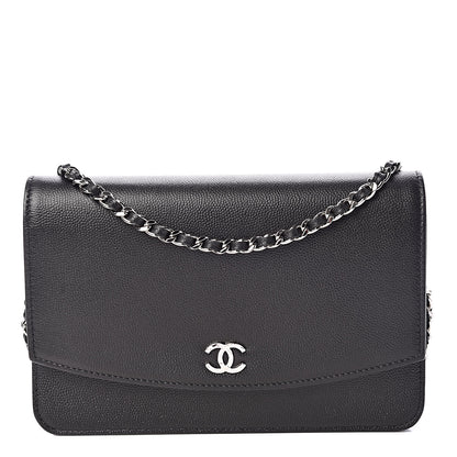Chanel Caviar Sevruga Wallet On Chain WOC Black 1 of 11