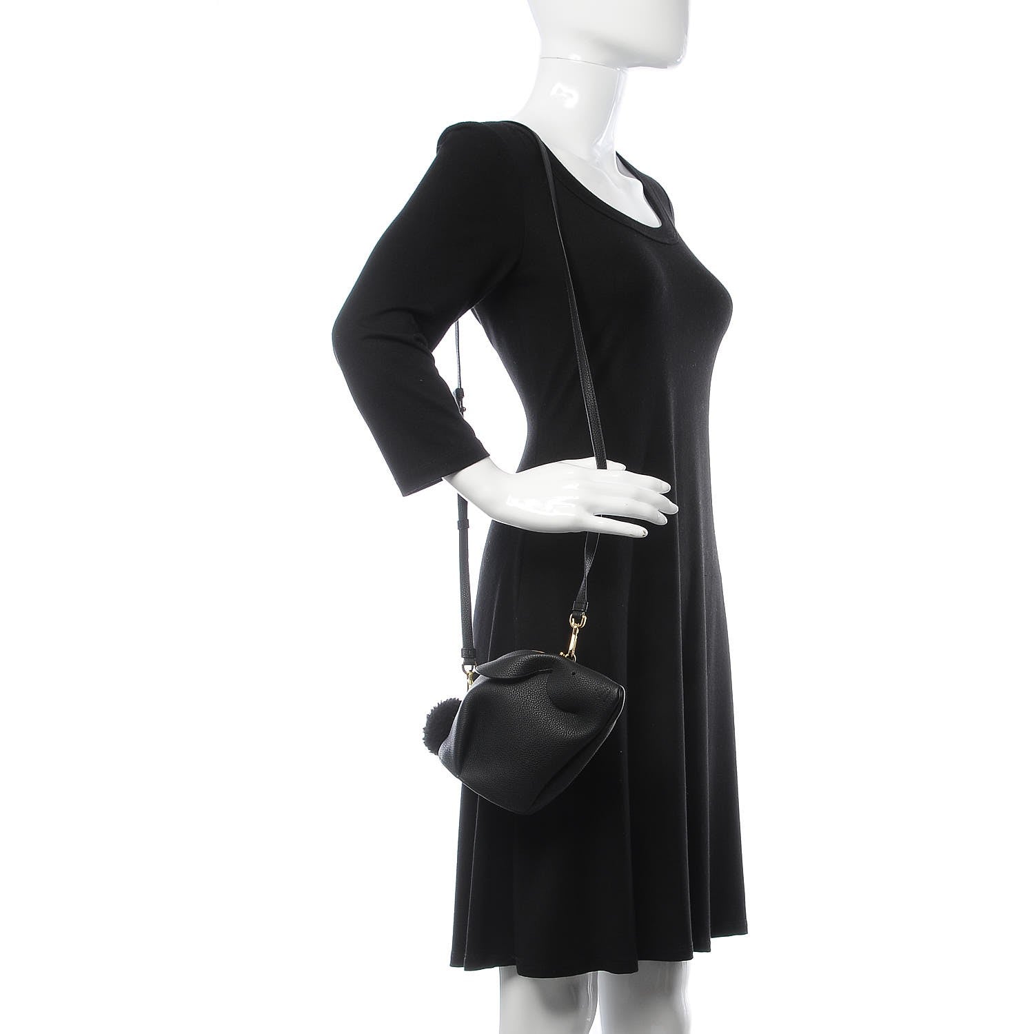 Loewe Calfskin Mini Bunny Crossbody Bag Black 2 of 6
