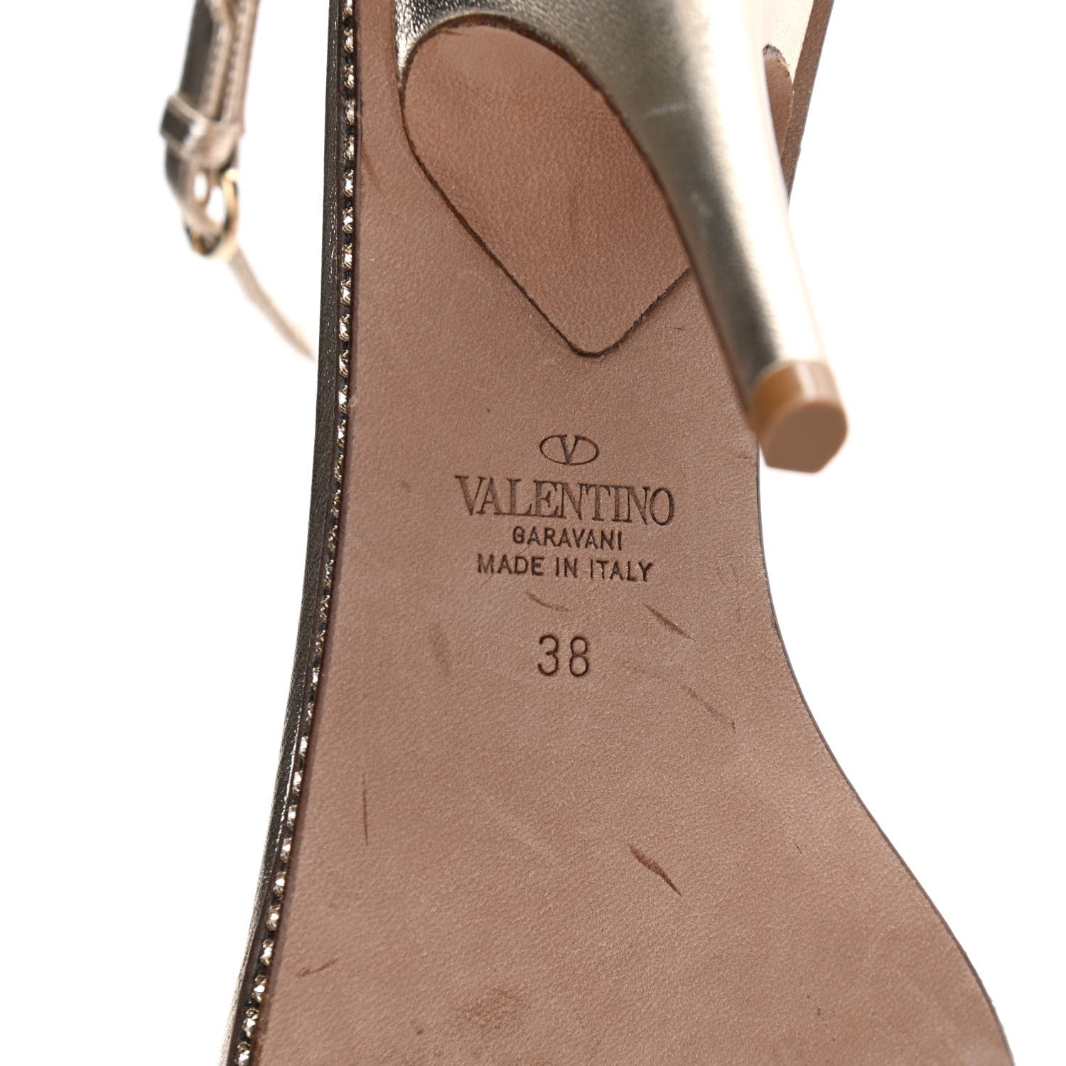 Valentino Garavani Metallic Nappa Crystal Star Carpet Evening Sandals 38 Silver 6 of 7