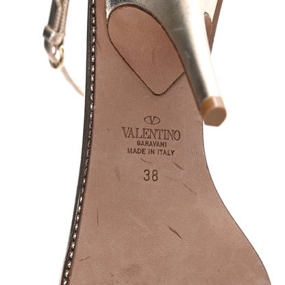 Valentino Garavani Metallic Nappa Crystal Star Carpet Evening Sandals 38 Silver 6 of 7