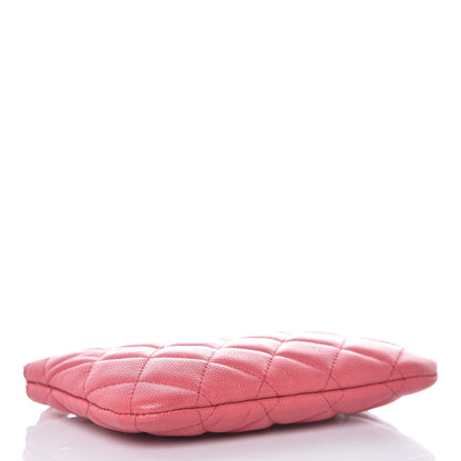 Chanel Caviar Quilted Small Cosmetic Case Dark Pink 4 of 8