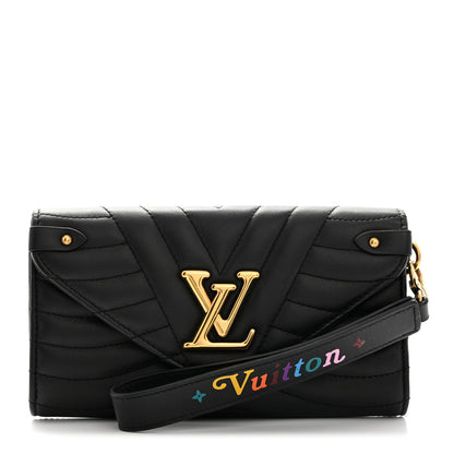 Louis Vuitton Calfskin New Wave Long Wallet Black 1 of 7