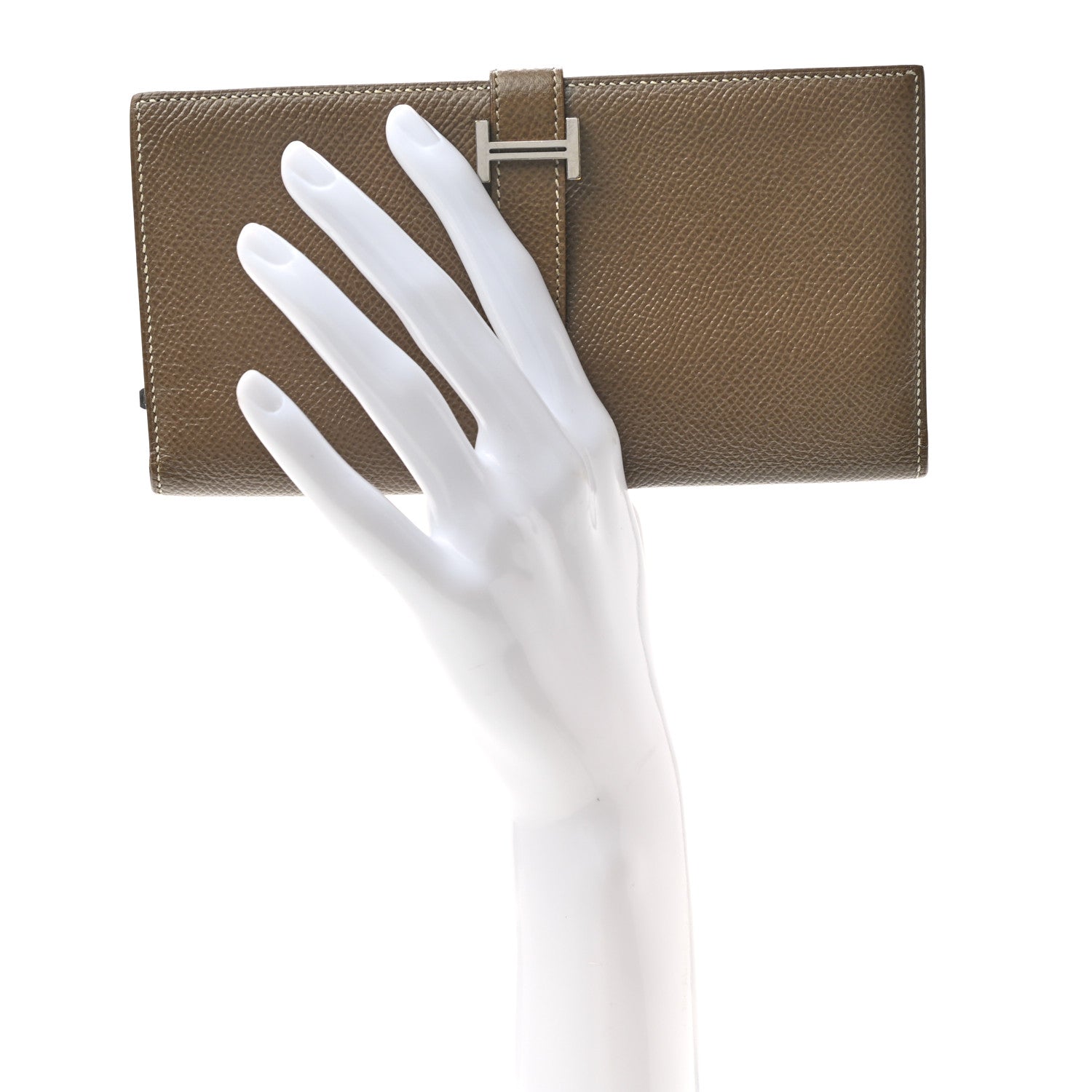 Hermes Epsom Bearn Gusset Wallet Etoupe 2 of 8