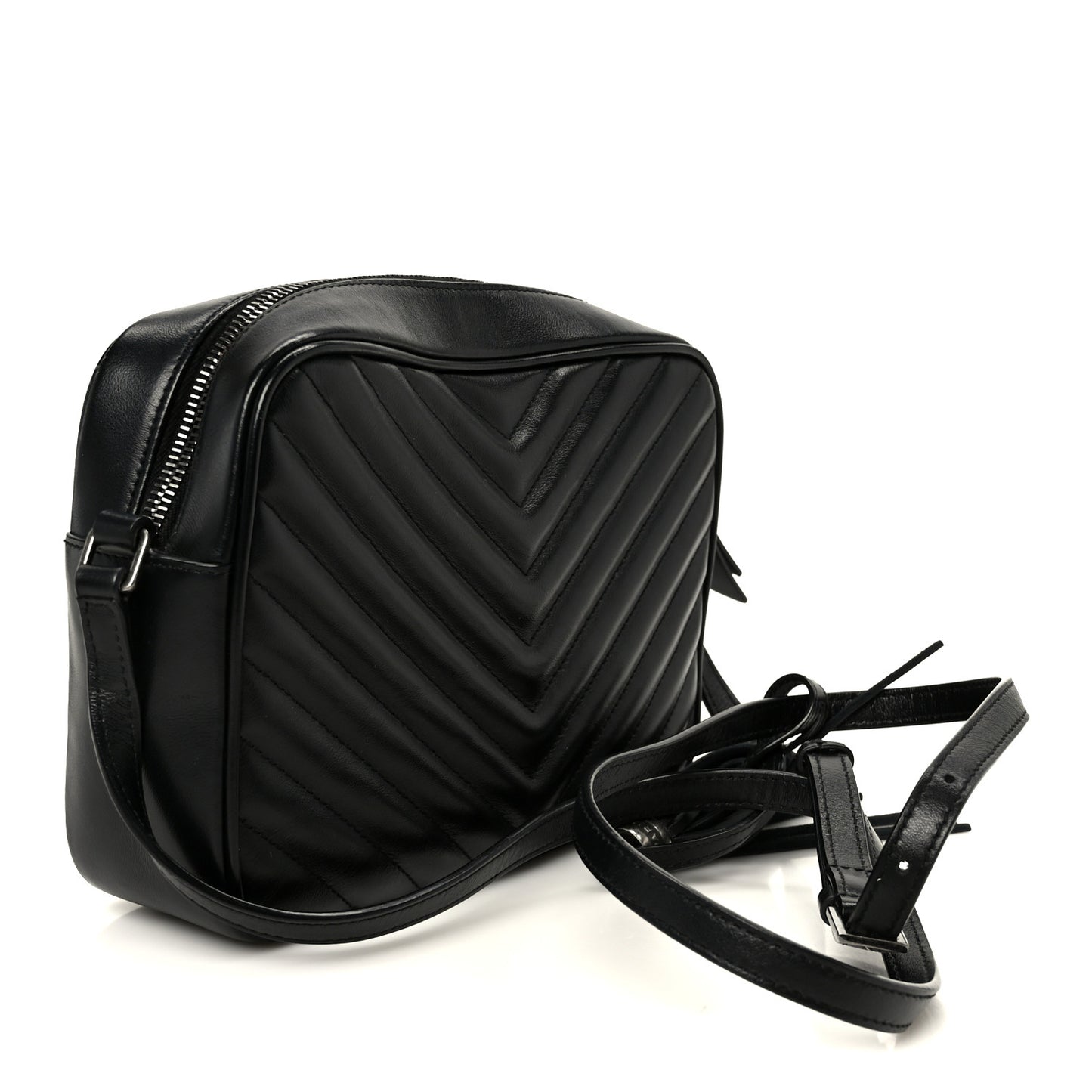 Calfskin Matelasse Monogram Lou Camera Bag Black