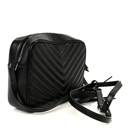 Saint Laurent Calfskin Matelasse Monogram Lou Camera Bag Black 3 of 10