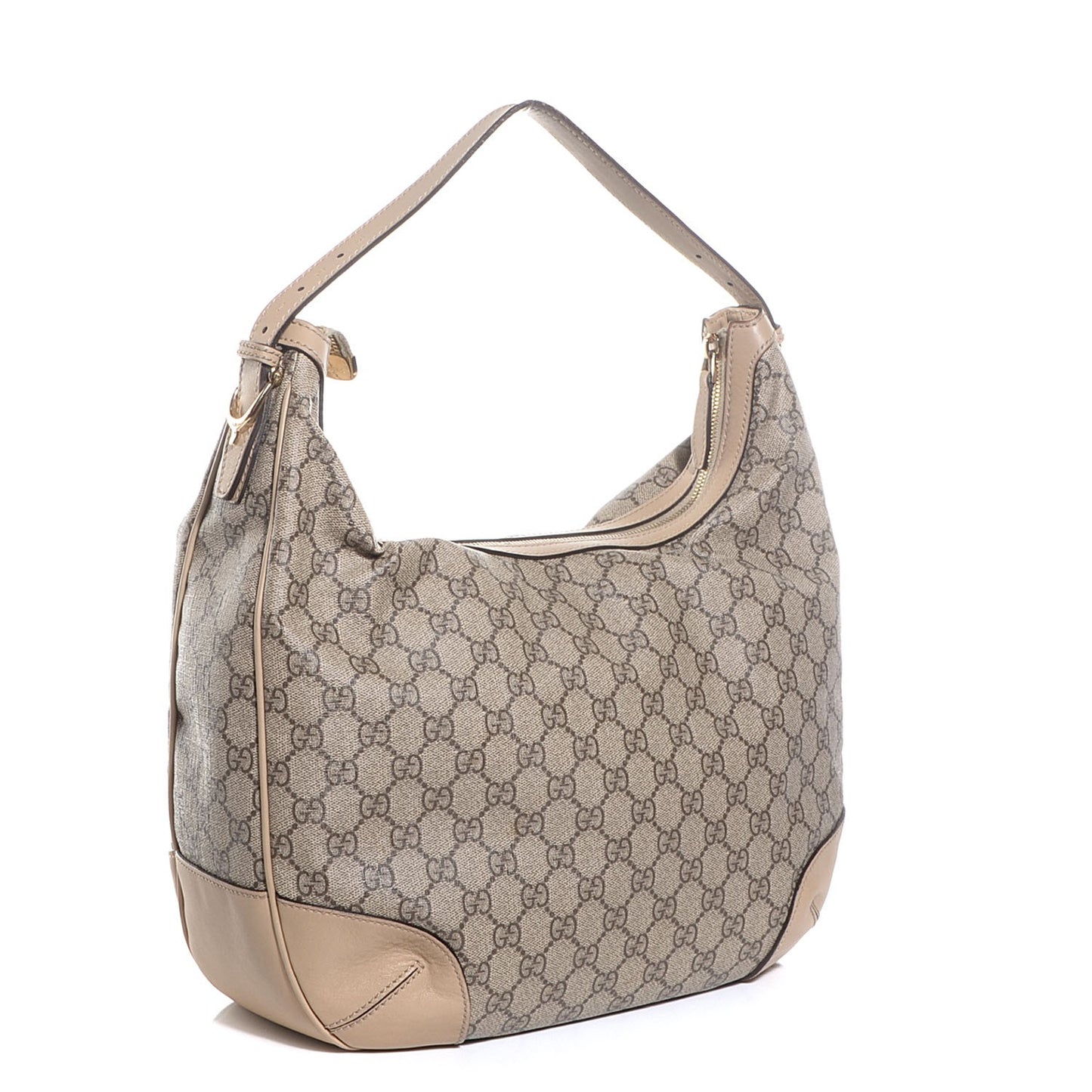 GG Supreme Monogram Medium Nice Hobo Beige