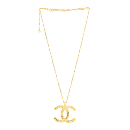 Chanel Metal CC Paris Button Necklace Gold 3 of 6