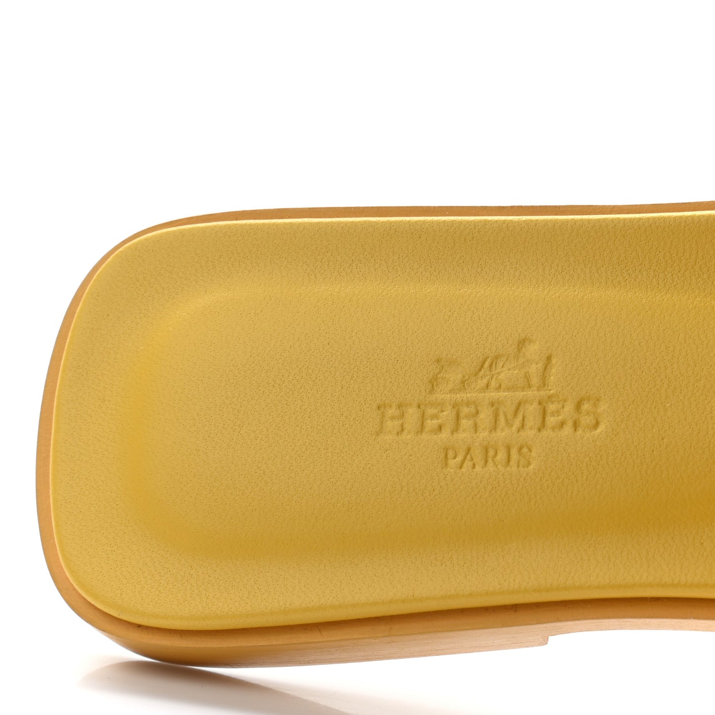 Box Calfskin Oran Sandals 37 Jaune Citron