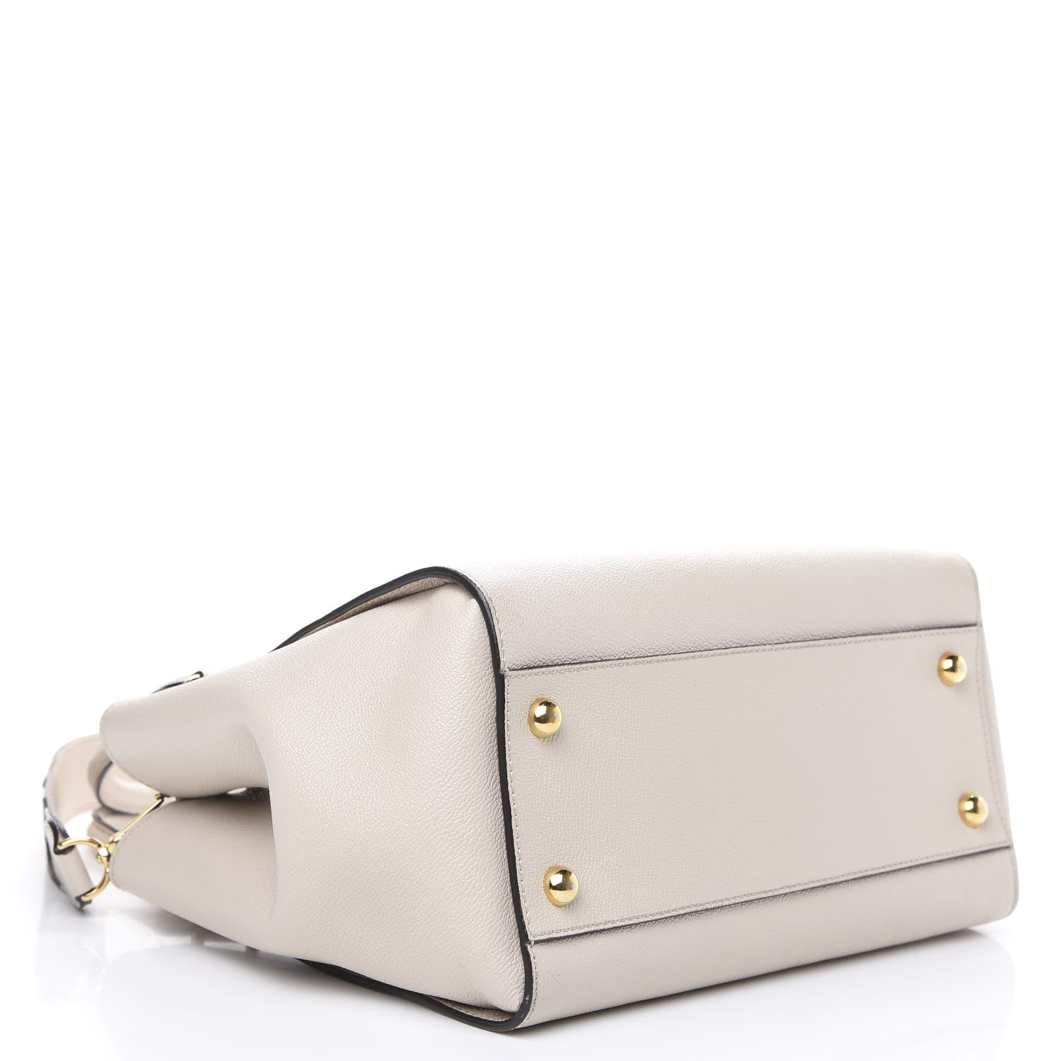Burberry Soft Grain Calfskin Medium Buckle Tote Limestone 3 of 14