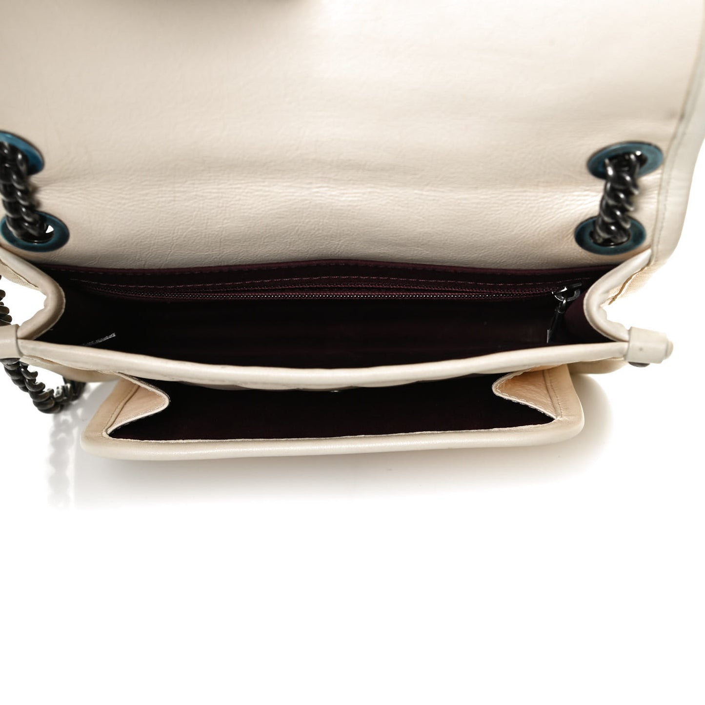 Calfskin Quilted Mini French Riviera Flap Ivory