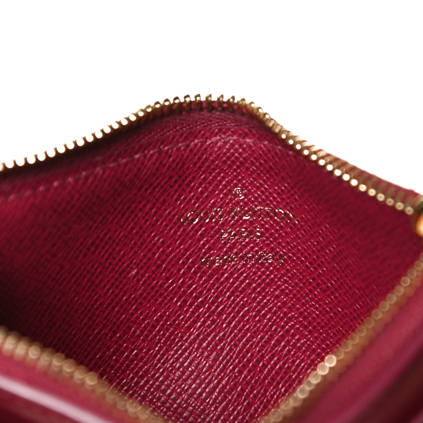 Monogram Zipped Card Holder Fuchsia