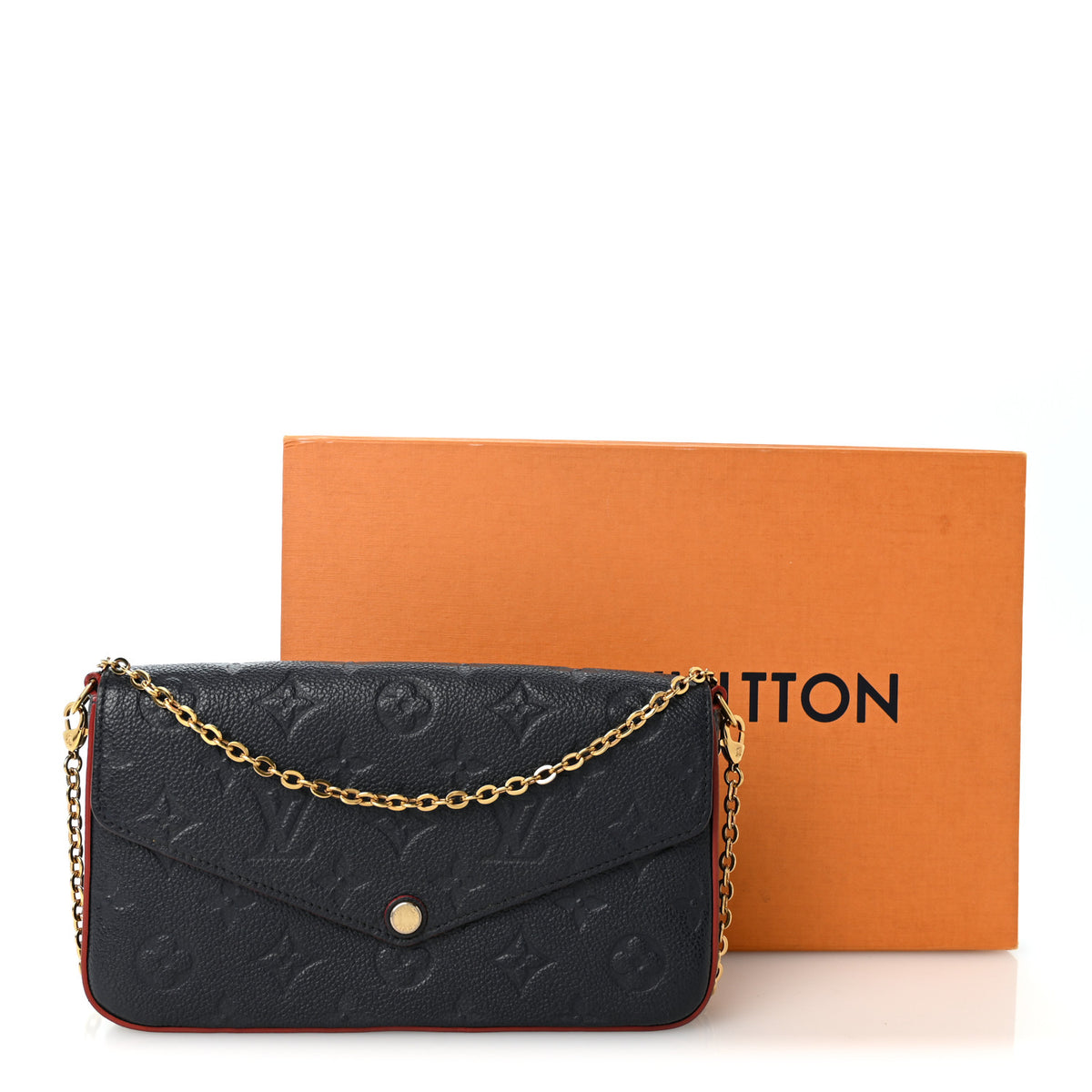 Louis Vuitton Empreinte Pochette Felicie Chain Wallet Marine Rouge 11 of 11