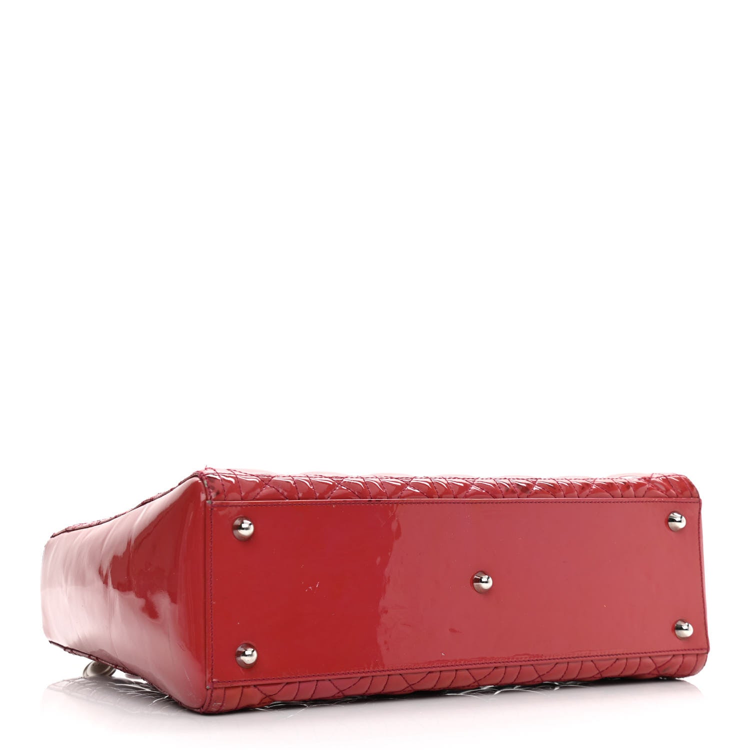 Christian Dior Patent Cannage Large Lady Dior Fuchsia 4 of 16